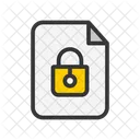 Lock Document Protected Document Secure Data Icon