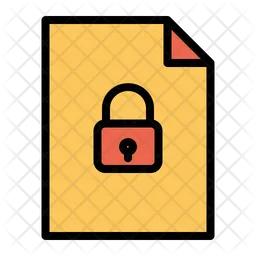 Lock Document  Icon