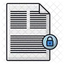 Lock Document File  Icon