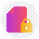 Lock File Document File Icon