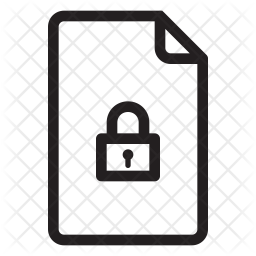 Lock file Icon - Download in Line Style