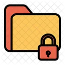 Document Data Lock Folder Icon
