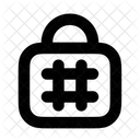 Lock Hashtag Layout List Format Icon