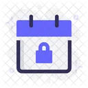 Calendar Lock Date Icon