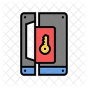 Lock Key Color Icon