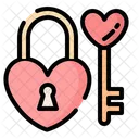 Lock Key Relationship Wedding Icon