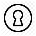Lock Keyhole Circle Safety Cyber Security Icon