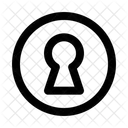 Lock Keyhole Circle Shield Cyber Security Icon