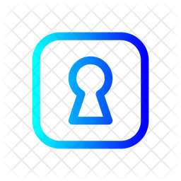 Lock Keyhole Square  Icon