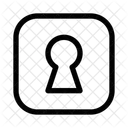Lock Keyhole Square Safety Cyber Security Icon