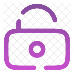 Lock keyhole unlocked  Icon