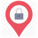 Lock Location Pin Pointer Icon