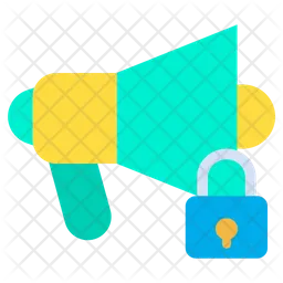 Lock Megaphone  Icon