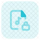 Lock Music File  Icon