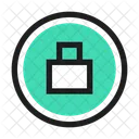 Lock Open Square Retro Icon