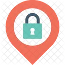 Map Lock Pin Icon