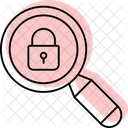 Lock Search Magnifier Icon