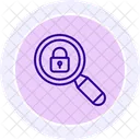 Lock Search Magnifier Icon