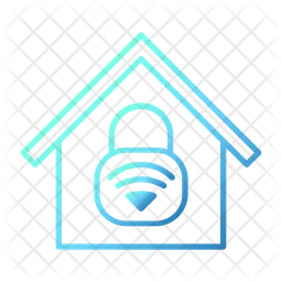 Lock Wifi House  Icon