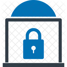 Lock With House  Icon