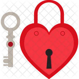 Lock With Key  Icon