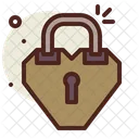 Locked Love Lock Pad Lock Icon
