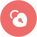 Locked Heart Padlock Icon