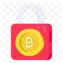 Locked Bitcoin Cryptocurrency Protection Crypto Icon