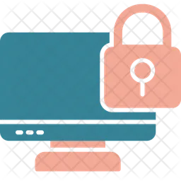 Locked Computer  Icon