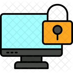 Locked computer  Icon