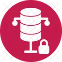 Locked Database Database Security Network Protection Icon