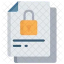 Locked Document Secure Note Icon