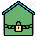 Locked House Real Estate House Security Icon