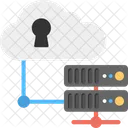 Secured Cloud Data Icon