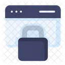 Locked Webpage Security Web Icon