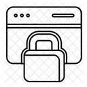 Locked Webpage  Symbol