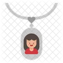 Locket Necklace Woman Icon