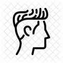 Lockig Kurz Haarschnitt Symbol