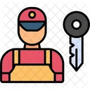 Locksmith Key Security Icon