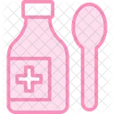 Loffel Sirup Duotone Liniensymbol Icon