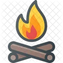 Log Fire Camp Icon