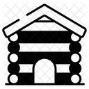 Log Cabin Wooden House Icon