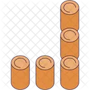 Log Fence Corner Arranging Chopped Blocks Fence Icon Icon