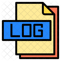 Log File Icon - Download in Colored Outline Style