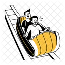Log Flume Ride Entertainment Icon