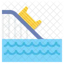 Log Flume Water Sport Coaster Slide Icon