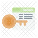 Log Key Cryptocurrency Bitcoin Icon