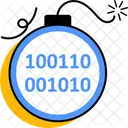 Cyber Bomb Cyber Attack Malware Icon