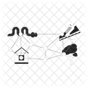 Logic Connection Visual Tracking Logical Combination Icon