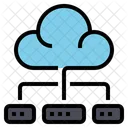 Logiciel Et Reseau Serveur Cloud Stockage Cloud Icon